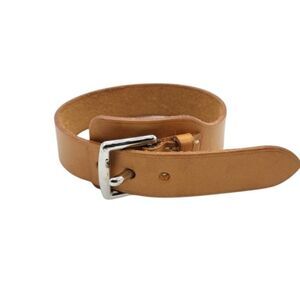 HERMES Brown Leather Charm Bracelet